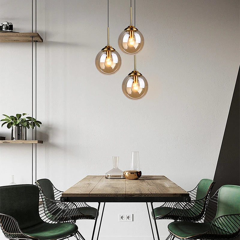 Nordic glazen hanglamp - moderne LED-kroonluchter voor woon- en eetkamer