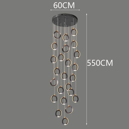 Octo - Moderne LED hanglamp kroonluchter voor woonkamer en trap