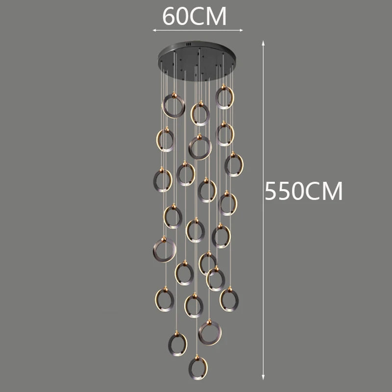 Octo - Moderne LED hanglamp kroonluchter voor woonkamer en trap