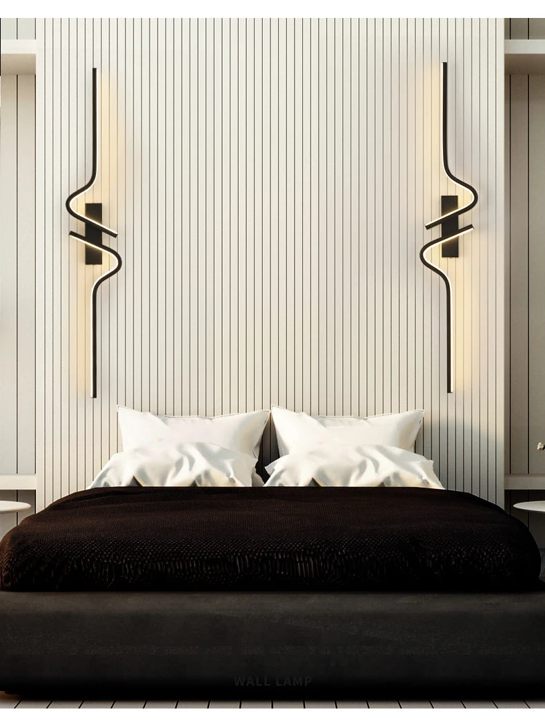Moderne LED-wandlamp - Minimalistische striplamp voor naast het bed