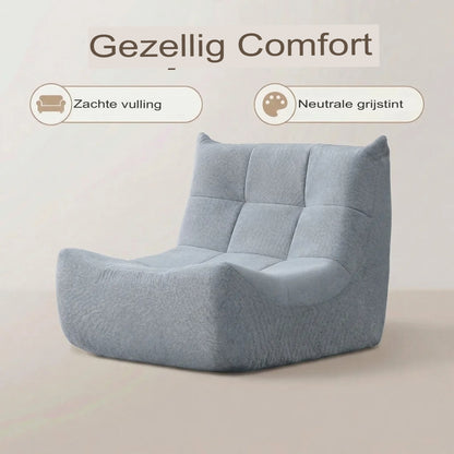 Relaxstoel Wagrex fauteuil Loungestoel – Schuim met hoge dichtheid, Chenillestof 96x71,5x77cm