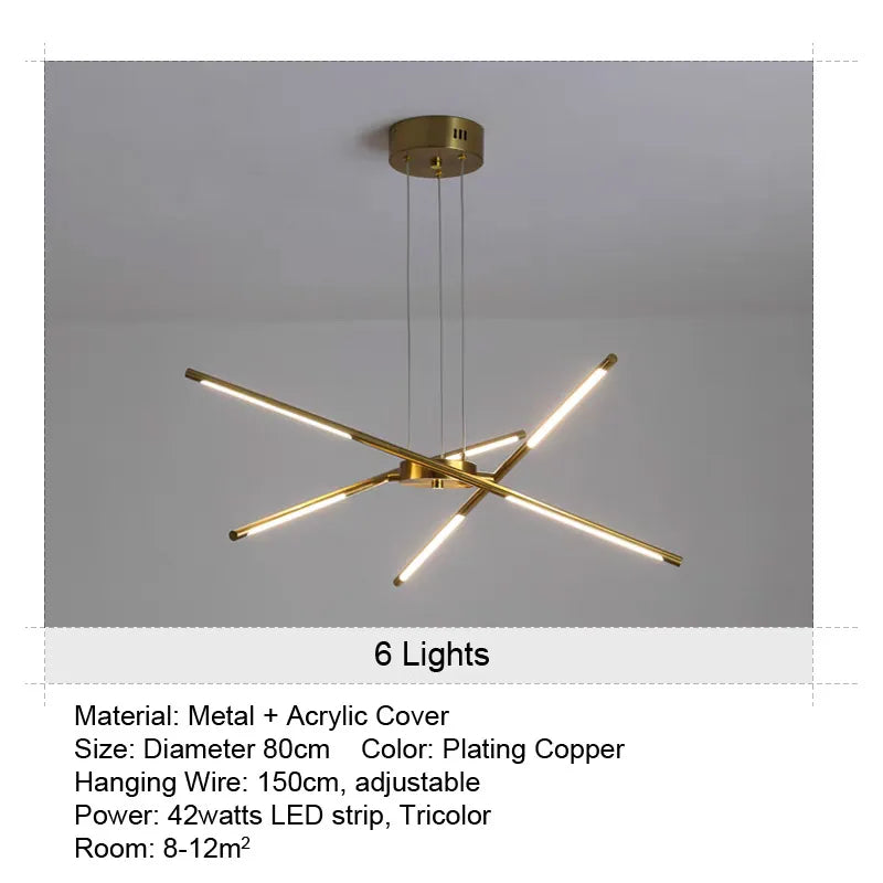 LED Buishanglamp - 12 Lichts - Zwart