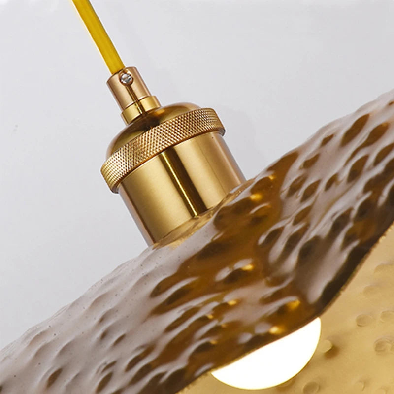 Gouden Lotusblad Hanglamp van Messing
