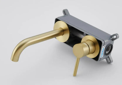 RVS badkamerkraan - Wandmengkraan met warm en koud water