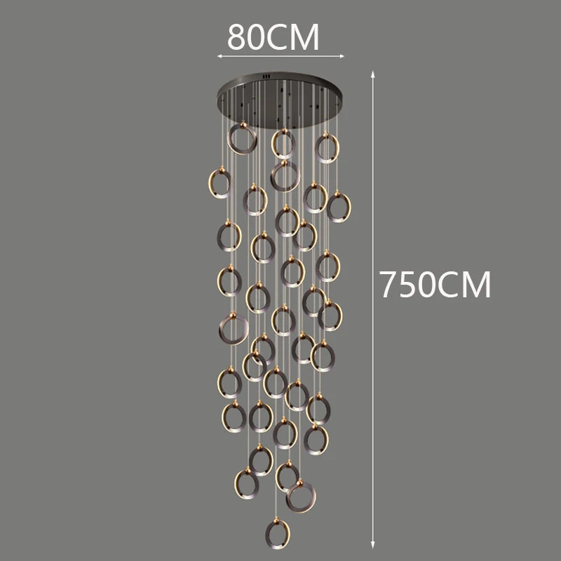 Octo - Moderne LED hanglamp kroonluchter voor woonkamer en trap