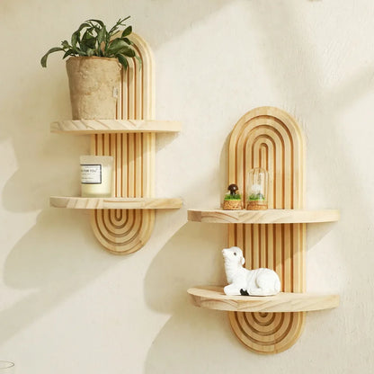 Bohemien houten wandplank