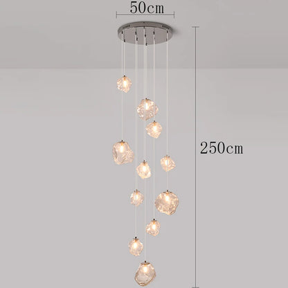 Modern Ring LED Pendant Light - 11 Rings Dimmable with Remote Control