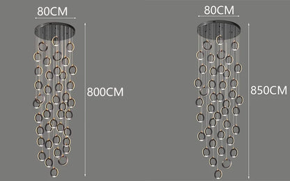 Octo - Moderne LED hanglamp kroonluchter voor woonkamer en trap