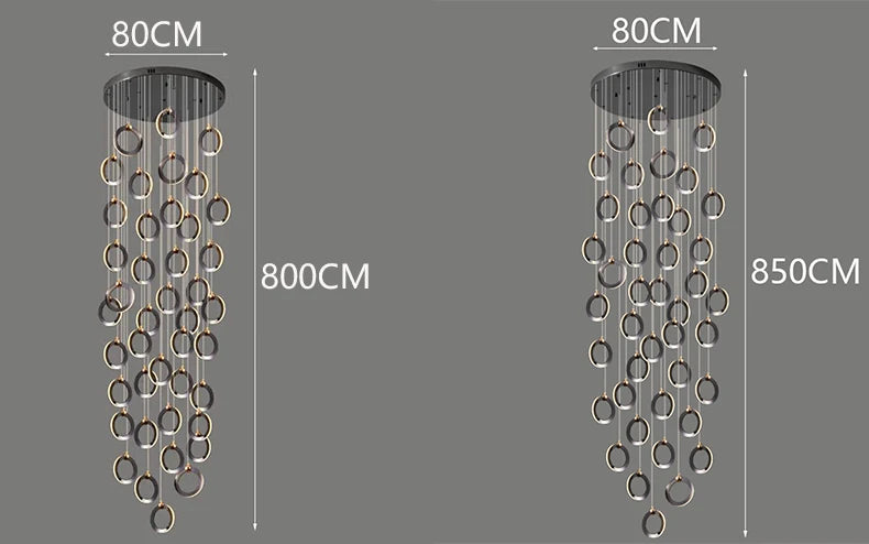 Octo - Moderne LED hanglamp kroonluchter voor woonkamer en trap