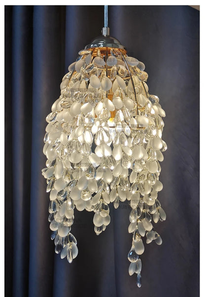 Kristallen kralen hanglamp - achthoekig ontwerp