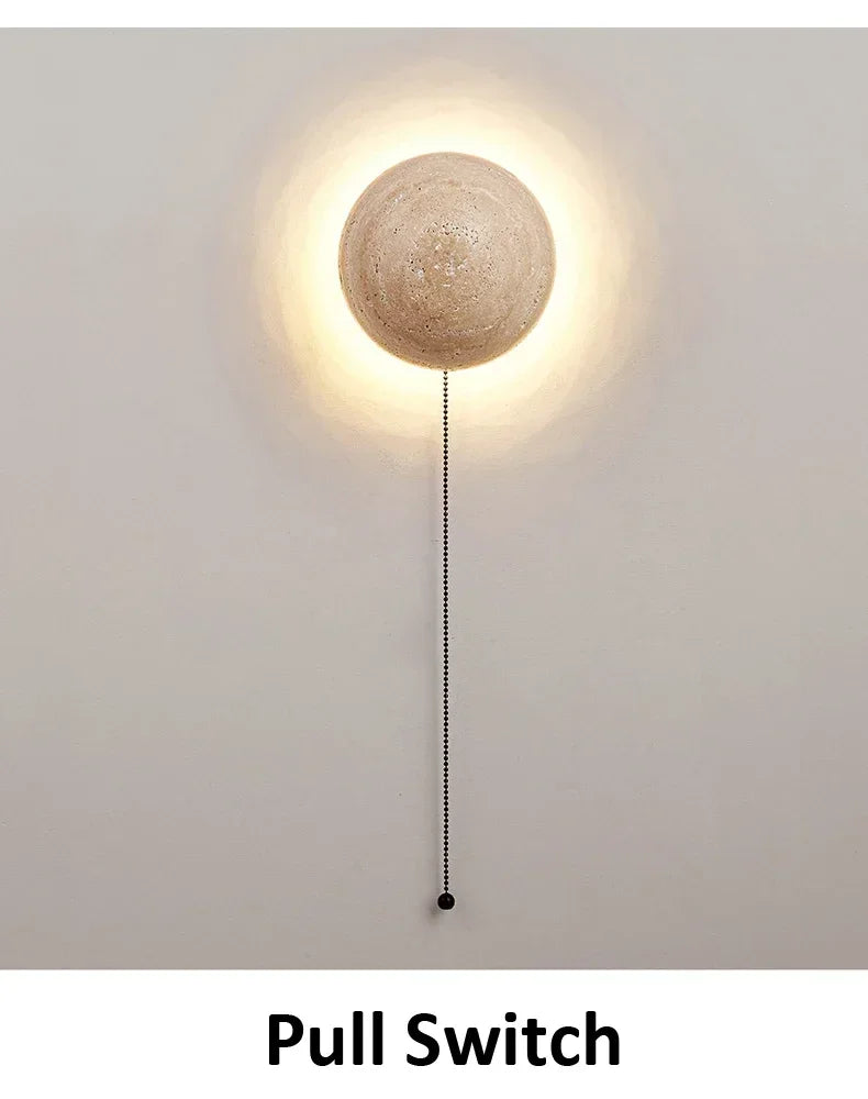 Nordic Limestone Wandlamp - Natuursteen LED-lamp voor Slaapkamer &amp; Gang