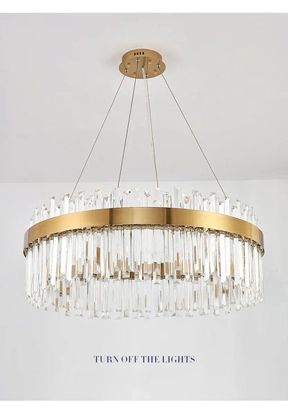 Luxe kristallen kroonluchter - Nordic moderne gouden hanglamp voor woonkamer en eetkamer