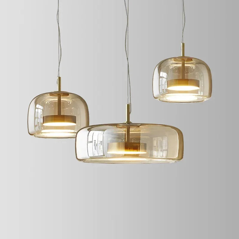 Nordic glazen hanglamp - minimalistische luxe kroonluchter