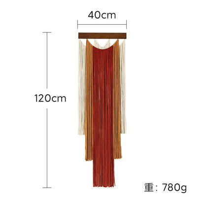 Groene Macramé Wanddecoratie met Boho Franje