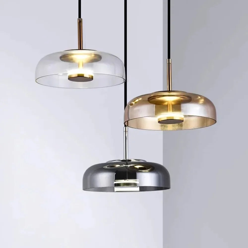 Nordic Single Head Pendant Light — Glass Shade | Dining Room & Bar