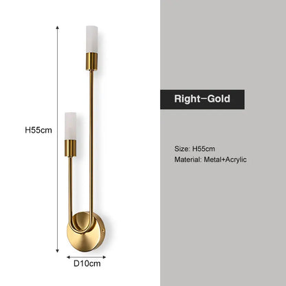 Nordic G9 Wandlamp – Goud of Zwart, Links of Rechts