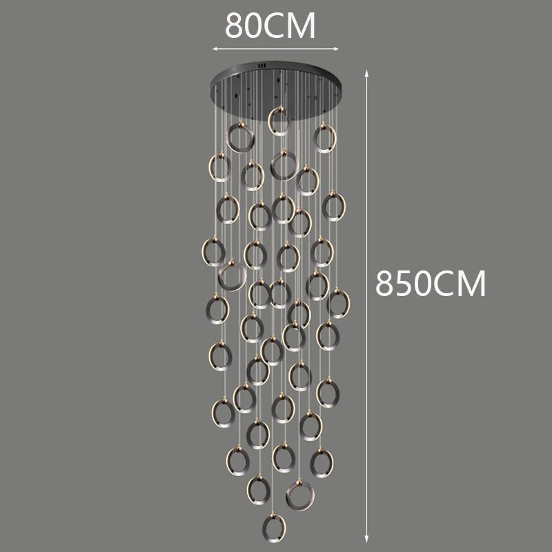 Octo - Moderne LED hanglamp kroonluchter voor woonkamer en trap