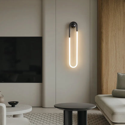 U-vormige LED Wandlamp – Art Deco Design | Koper of Zwart