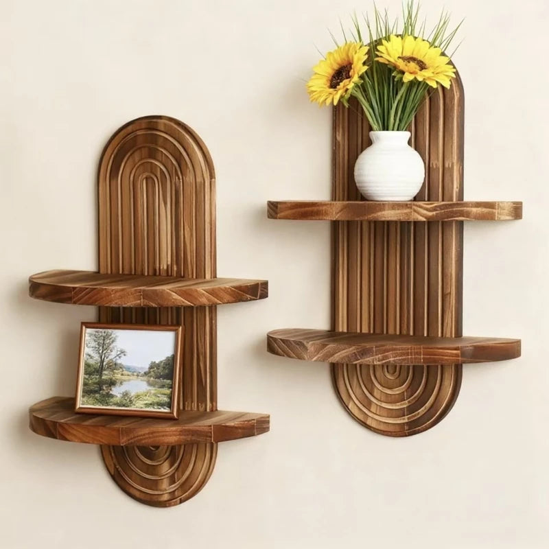 Bohemien houten wandplank