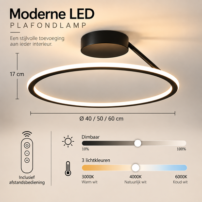 SAFORA Moderne LED-plafondlamp Ring