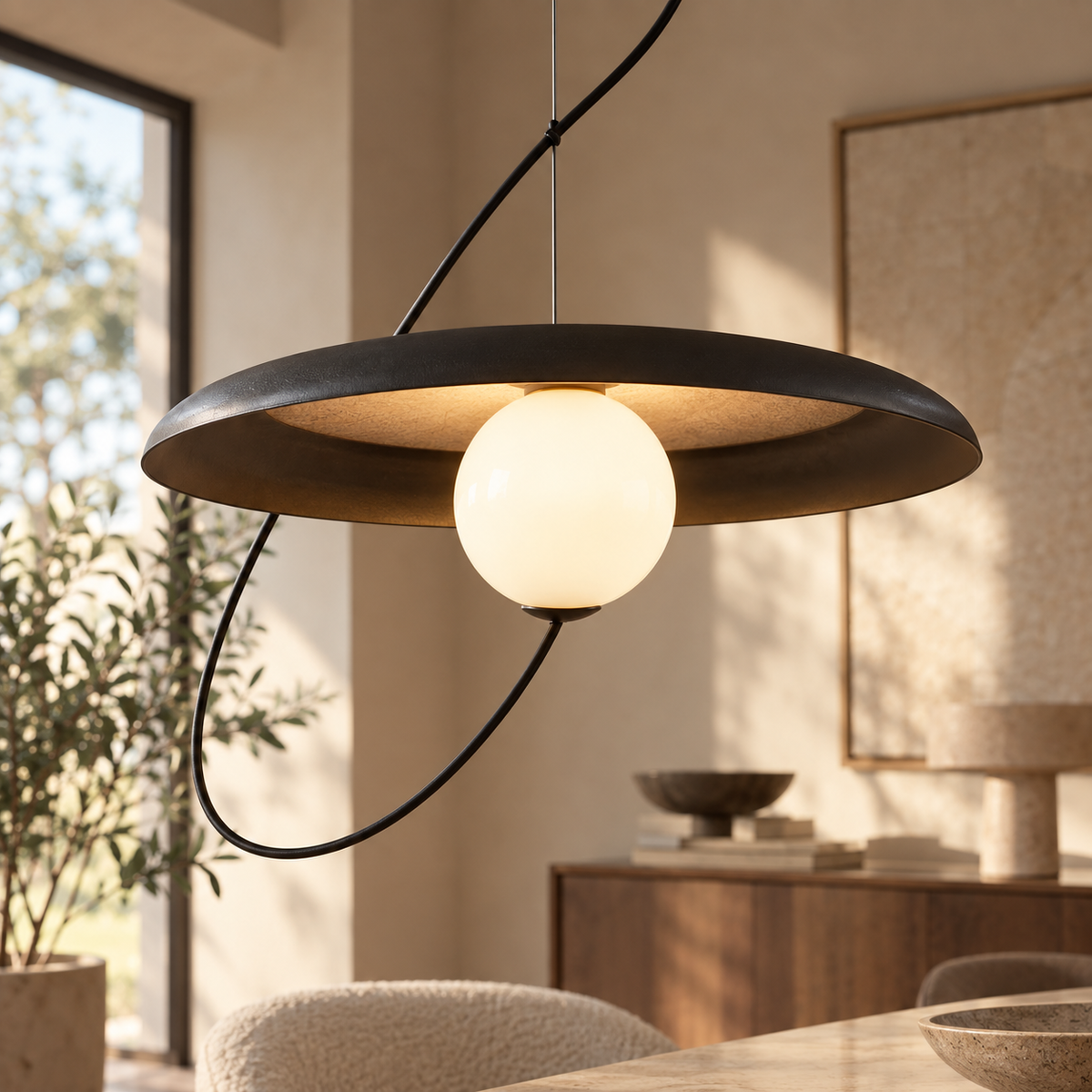 Moderne LED Hanglamp met Magneetbevestiging – Ø25 of Ø35 cm | Wit, Zwart of Rood