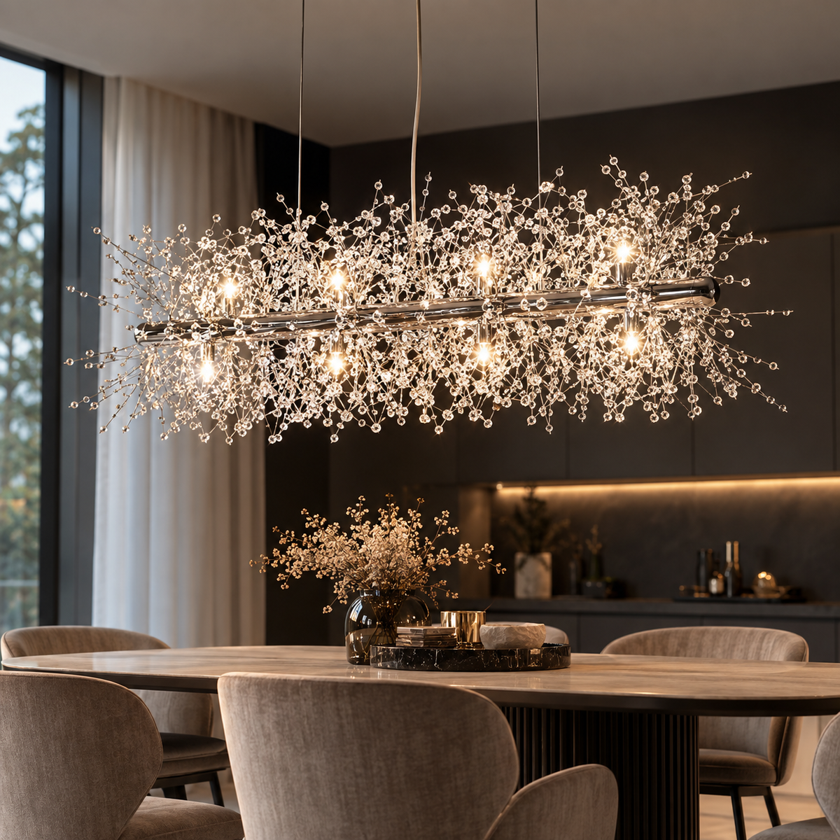 The Winfordo Modern Crystal LED Chandelier