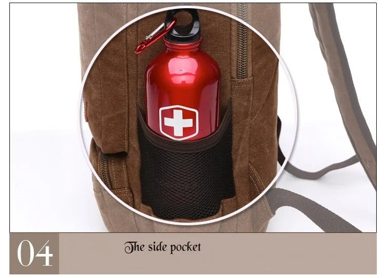 Vintage Canvas Rugzak Heren Grote Capaciteit Reis Schoudertas Hoge Kwaliteit Mode Studenten Tas Mannelijke Notebook Laptop Rugzak