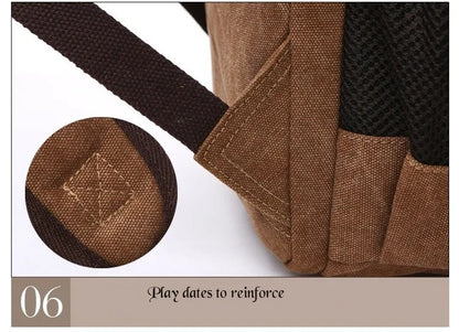 Vintage Canvas Rugzak Heren Grote Capaciteit Reis Schoudertas Hoge Kwaliteit Mode Studenten Tas Mannelijke Notebook Laptop Rugzak