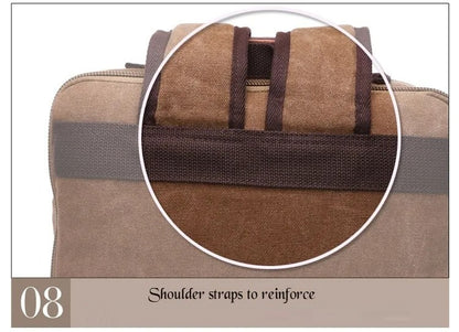 Vintage Canvas Rugzak Heren Grote Capaciteit Reis Schoudertas Hoge Kwaliteit Mode Studenten Tas Mannelijke Notebook Laptop Rugzak