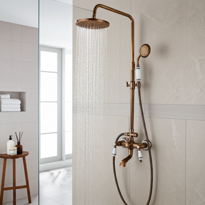 Rain Shower Brass Shower Faucet – Thermostatic Adjustable