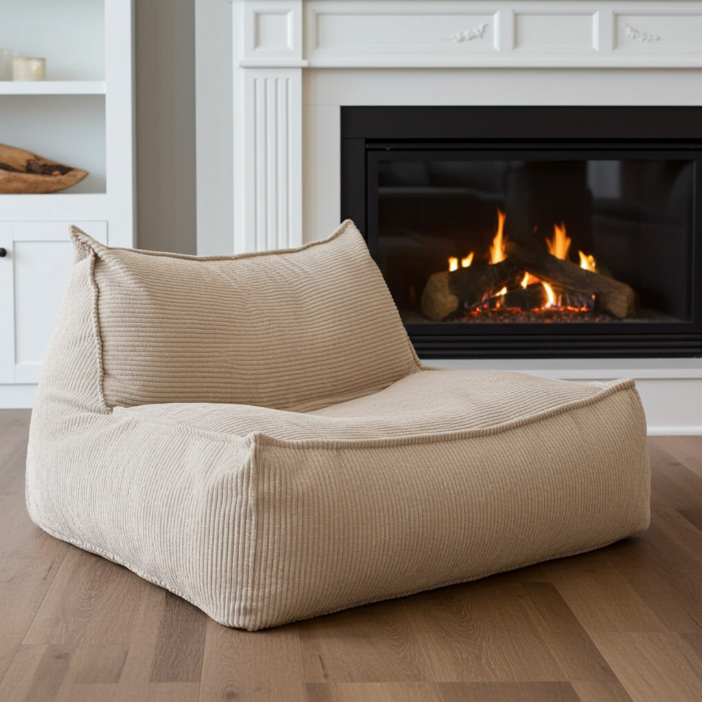 Zitzak fauteuil corduroy loveseat – Wagrex design zitzakstoel