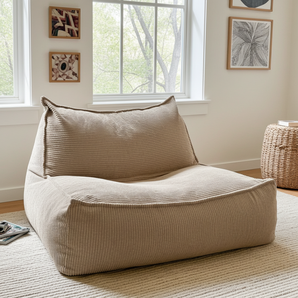 Zitzak fauteuil corduroy loveseat – Wagrex design zitzakstoel