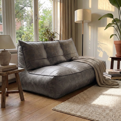 Wagrex - Couch Beanbag Rib Modern Retro-Leather