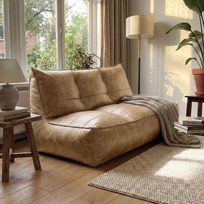 Wagrex - Couch Beanbag Rib Modern Retro-Leather