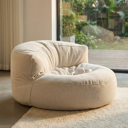 Runde Sitzsäcke aus Chenille