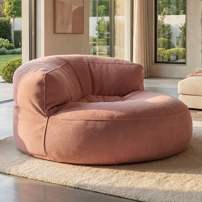 Runde Sitzsäcke aus Chenille