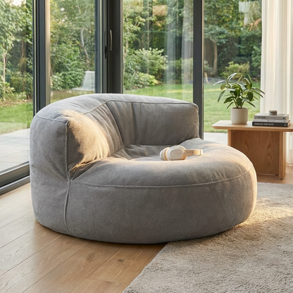 Runde Sitzsäcke aus Chenille