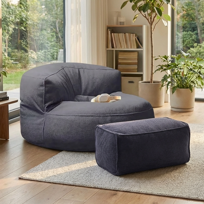 Runde Sitzsäcke aus Chenille