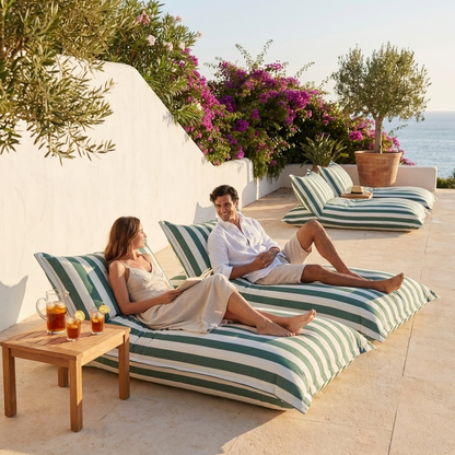 Buiten ligbed zitzak voor zwembad