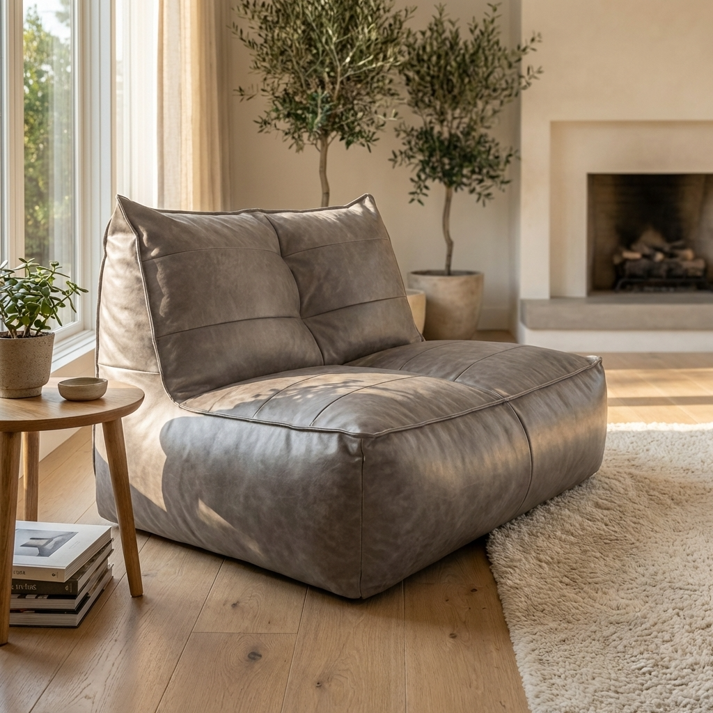 Wagrex  - Fauteuil Zitzak Bank Modern Retro-Leer