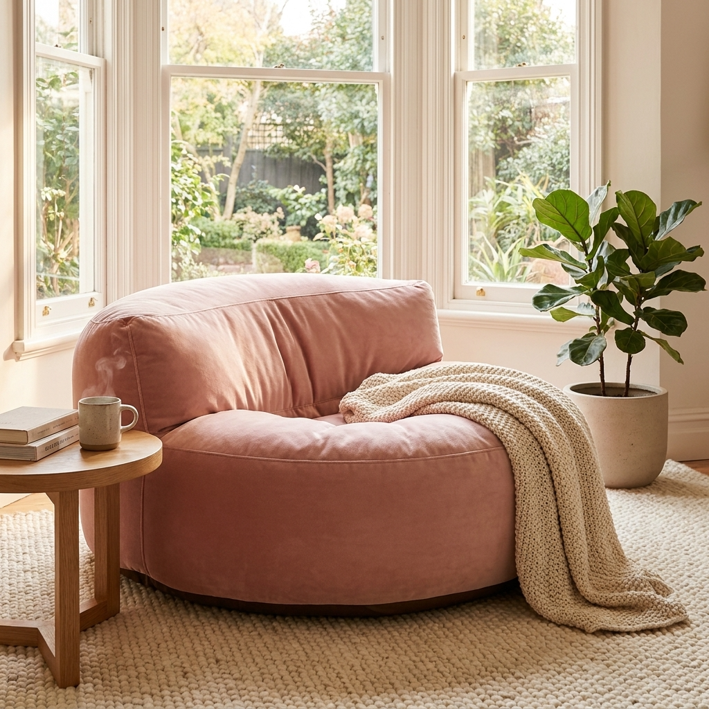 Beanbag Round Thick Velvet