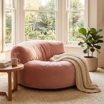 Beanbag Round Thick Velvet