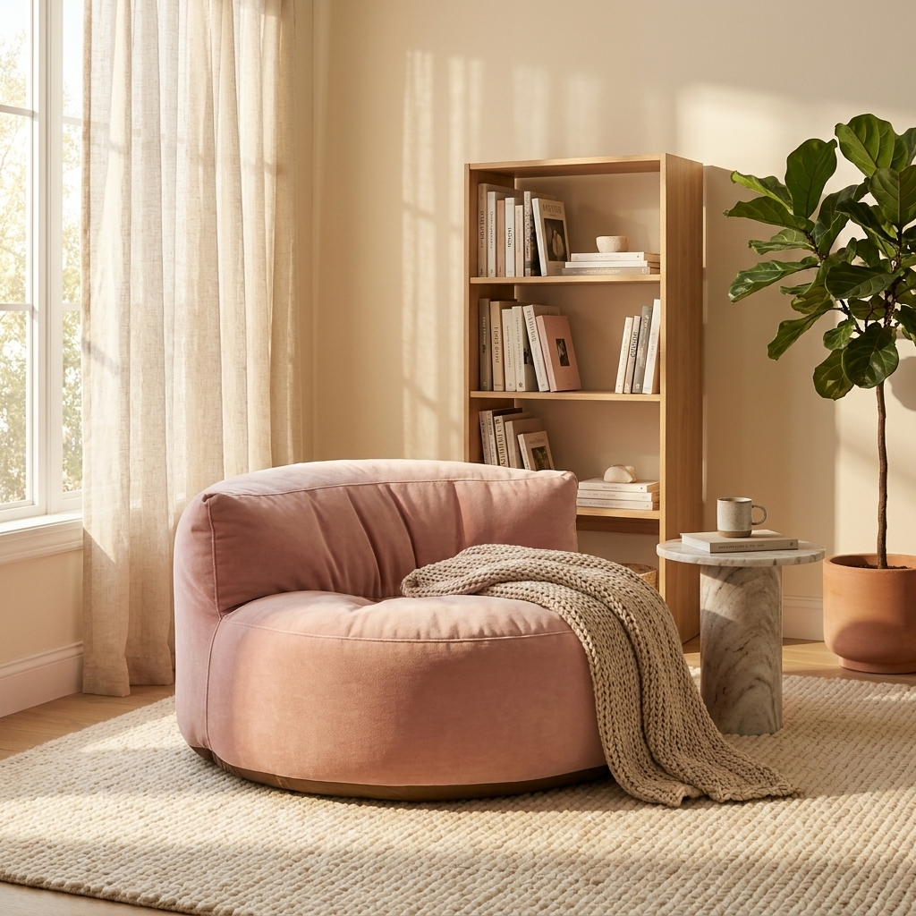 Beanbag Round Thick Velvet
