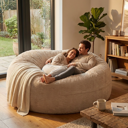 Big Mega XXL Beanbag Ribbed Fabric Included foam fillings