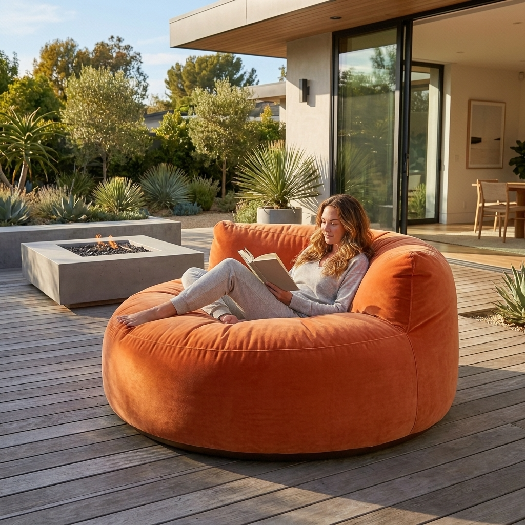 Beanbag Round Thick Velvet