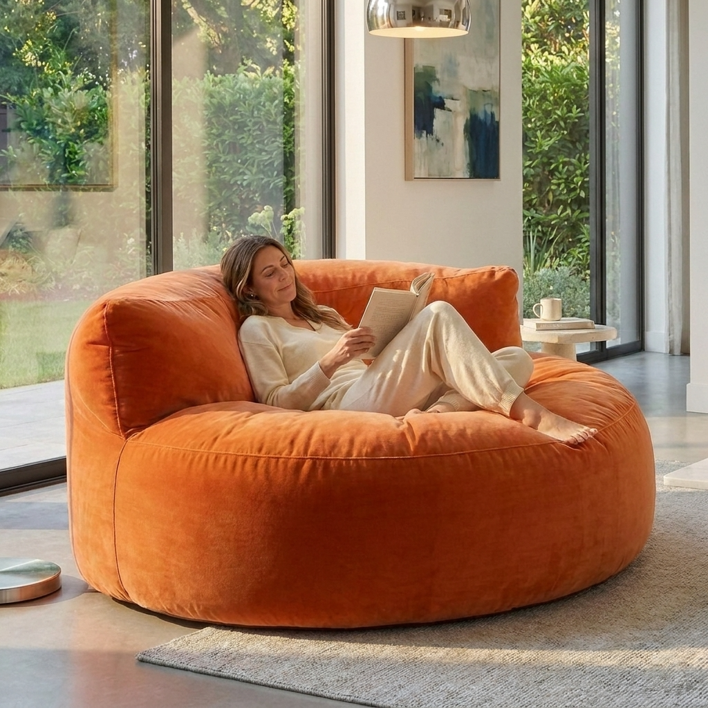 Beanbag Round Thick Velvet