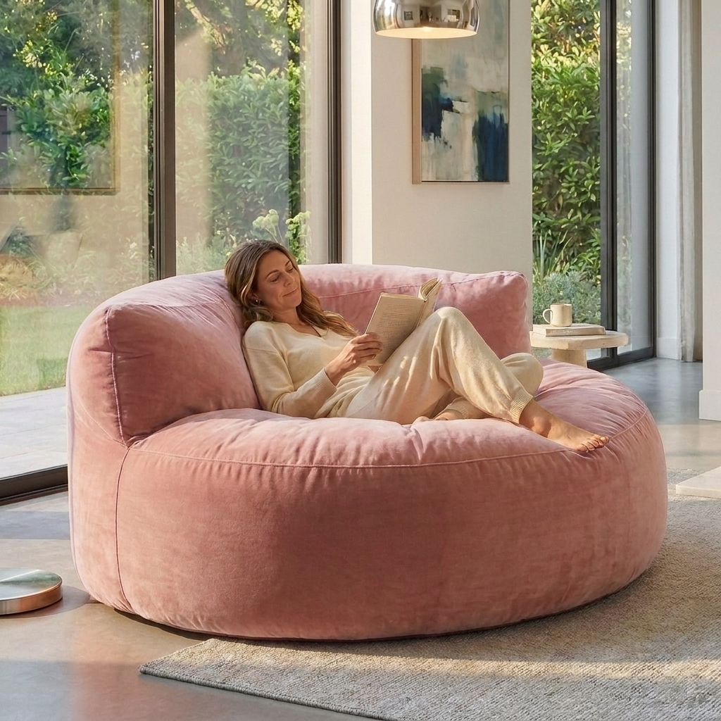 Beanbag Round Thick Velvet
