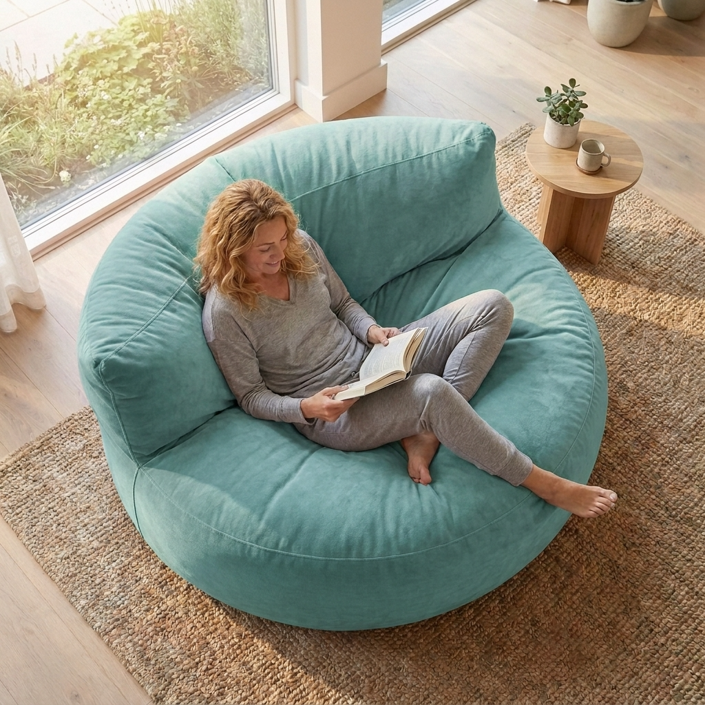 Beanbag Round Thick Velvet