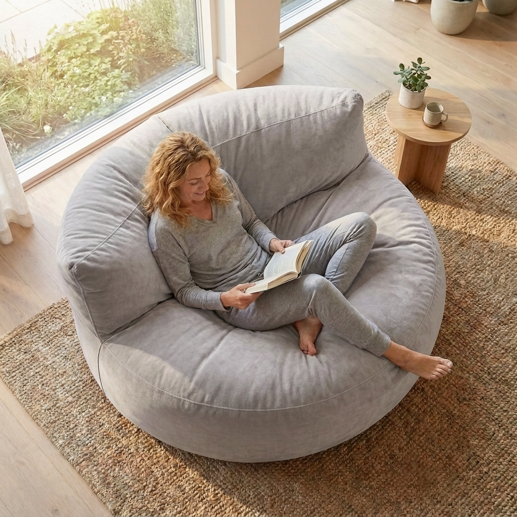 Beanbag Round Thick Velvet