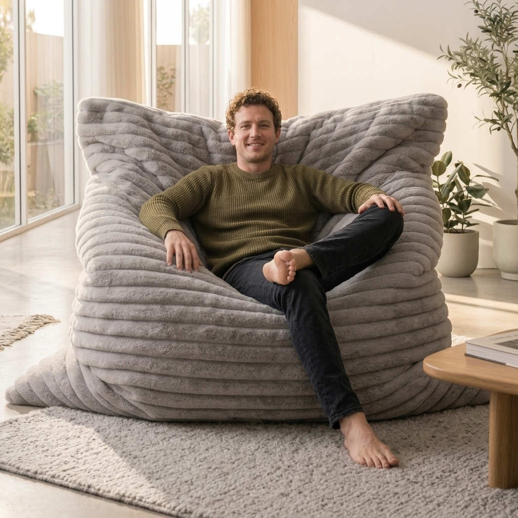 WAGREX Beanbag – Thick Soft Faux Fur